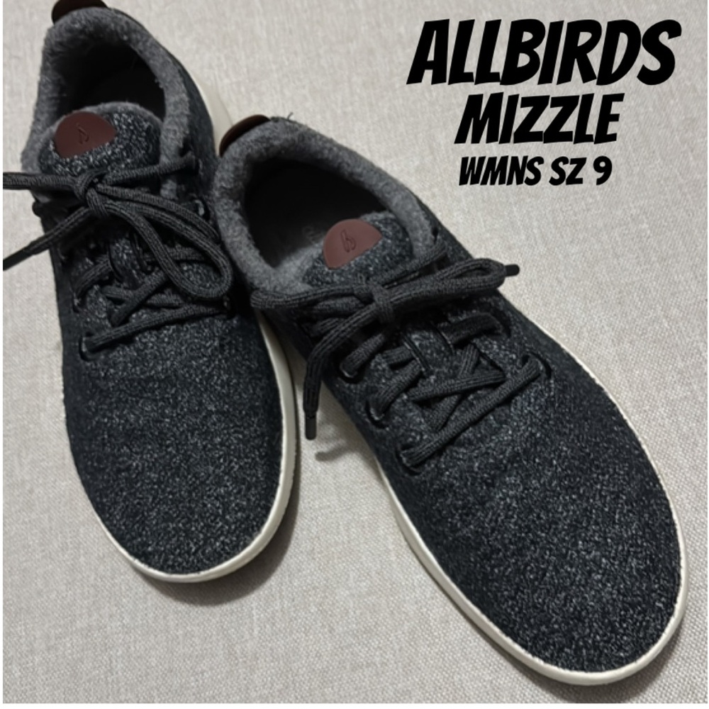 Wmns Allbirds Wool Runner Mizzle-Sz 9-Salt n Pepper Color-White Soles
